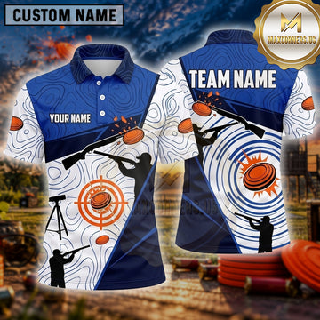 Maxcorners Trap Shooting Shirt Clay Target Shooting Abstract Target Multiple Options Personalized Name, Team Name 3D Shirt