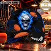 Maxcorners Flaming Skull Clay Targets Trap Shooting Personalized Name 3D Cap