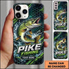 Maxcorners Fishing Hexagon Water Splash Artwork Multiple Options Personalized Name Phone Case (13 Fish Species)