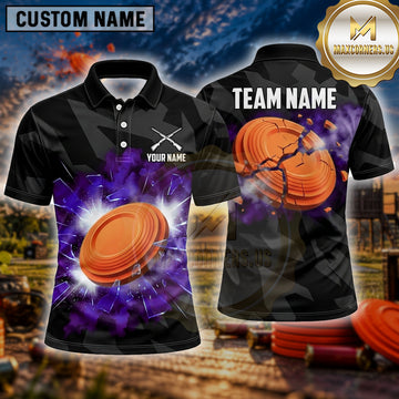 Maxcorners Clay Shooting Lightning Target Blast Multiple Options Personalized Name, Team Name 3D Shirt