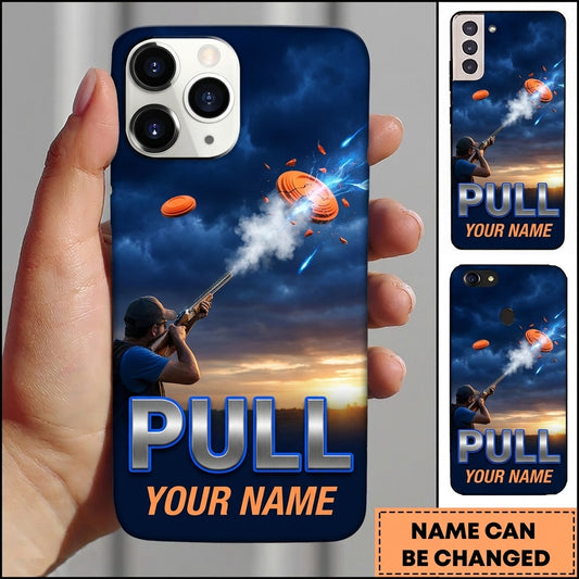 Maxcorners Dusk Clay Target Blast Pull Shooting Sports Personalized Name Trap Shooting Phone Case