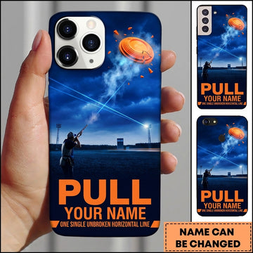 Maxcorners Lightning Clay Flight Pull Target Shooting Personalized Name Trap Shooting Phone Case