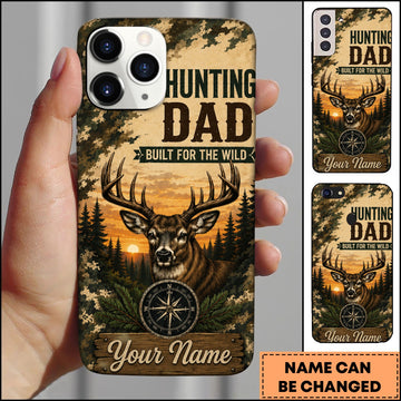 Maxcorners Hunting Dad Whitetail Deer Sunset Camo Built For The Wild Multiple Options Personalized Name Phonecase