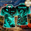 Maxcorners Dragon Mythical Flame Multiple Options Personalized Name, Team Name 3D Shirt