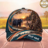 Maxcorners Hunting Skull Archer Sunset Lake Bow Hunting Design Multiple Options Personalized Name 3D Cap