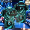 Maxcorners Scorpion Fire Ring 8 Ball Pool Multiple Options Personalized Name, Team Name 3D Shirt