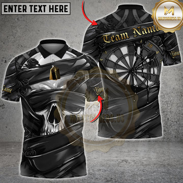 Maxcorners Darts Skull Gothic Rose Dartboard Multiple Options Personalized Name, Team Name 3D Shirt