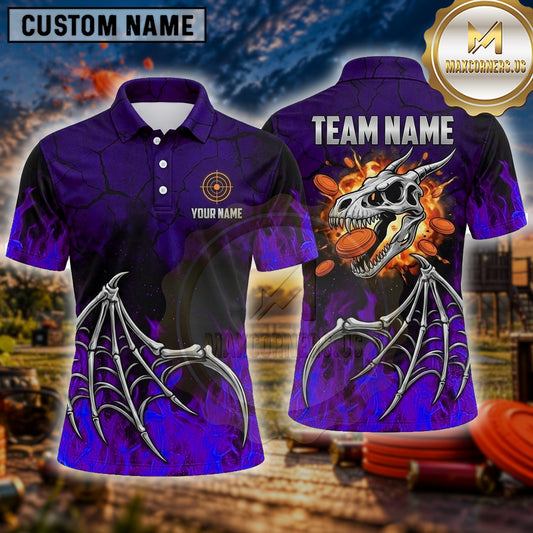Maxcorners Trap Shooting Shirt Dragon Fire Breathing Fantasy Multiple Options Personalized Name, Team Name 3D Shirt