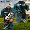 (5 Colors) Maxcorners Trap Shooting PULL Shotgun Clay Target Speed Lines Multiple Options Personalized Name, Team Name 3D Shirt
