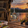 Maxcorners Rustic Beer Mug Fishing Badge Personalized Name 2D Acrylic Keychain Ornament (13 Fish Species)