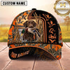 Maxcorners Dog Hunting And Duck Hunting Woodland Camouflage Artwork Multiple Options Personalized Name 3D Cap
