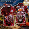 Maxcorners Tiger Roaring Wild Predator Multiple Options Personalized Name, Team Name 3D Shirt