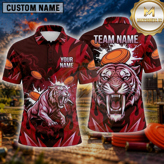Maxcorners Trap Shooting Shirt Tiger Roaring Wild Predator Multiple Options Personalized Name, Team Name 3D Shirt