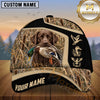 Maxcorners Black Khaki Panel Marsh Camo Dog Hunting Multicolor Options Personalized Name 3D Cap