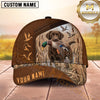Maxcorners Dog Hunting And Duck Hunting Wildlife Tracks Camouflage Multiple Options Personalized Name 3D Cap
