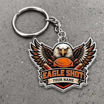 Maxcorners Trap Shooting Eagle Shot Bald Eagle Wings Custom Name Custom Gift 2D Flat Acrylic Ornament, Keychain