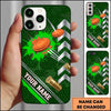 Maxcorners 12 Gauge Shell Emblem Pull Clay Target Personalized Name Trap Shooting Phone Case