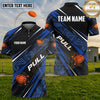 (5 Colors) Maxcorners Trap Shooting PULL Shotgun Clay Targets Geometric Grunge Multiple Options Personalized Name, Team Name 3D Shirt
