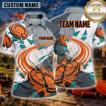 Maxcorners Clay Shooting Abstract Brushstroke Multiple Options Personalized Name, Team Name 3D Shirt