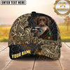Maxcorners Black Honeycomb Camo Duck Emblem Dog Hunting Multicolor Options Personalized Name 3D Cap