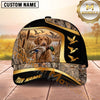 Maxcorners Dog Hunting And Duck Hunting Wildlife Silhouette Artwork Multiple Options Personalized Name 3D Cap