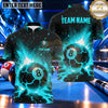 Maxcorners Explosive Lightning Burst 8 Ball Billiards Multiple Options Personalized Name, Team Name 3D Shirt