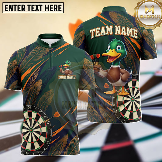 Maxcorners Hunting Duck Woodland Camouflage Dartboard Multiple Options Personalized Name, Team Name 3D Shirt