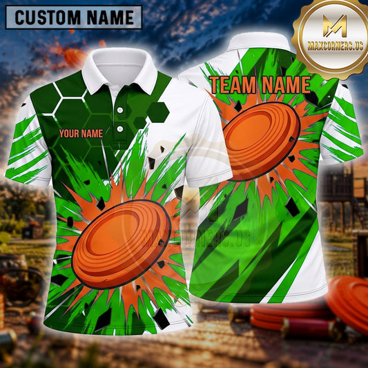 Maxcorners Trap Shooting Shirt Clay Target Shooting Athletic Target Multiple Options Personalized Name, Team Name 3D Shirt