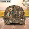 Maxcorners Classic Wetland Camo Hunting Badge Duck Hunting With Dogs Multi Options Personalized Name 3D Cap
