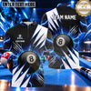 Maxcorners Dynamic Lightning Bolt 8 Ball Pool Multiple Options Personalized Name, Team Name 3D Shirt