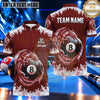 Maxcorners Frost Dragon Ice Storm Pool Multiple Options Personalized Name, Team Name 3D Shirt