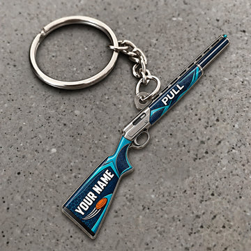 Maxcorners Shotgun Modern Sporting Target Design Custom Name Trap Shooting Custom Gift 2D Flat Acrylic Ornament, Keychain