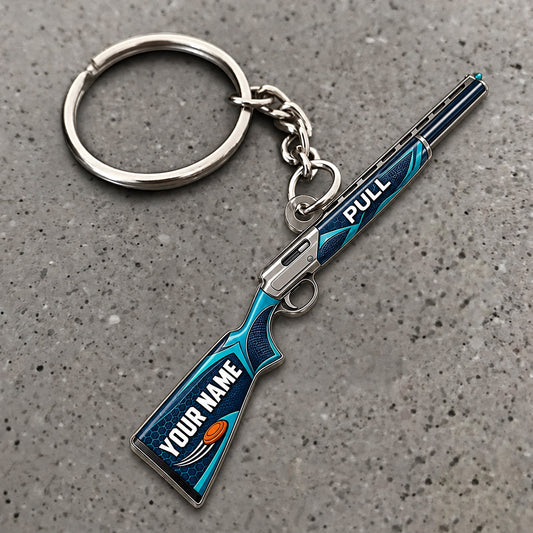Maxcorners Shotgun Modern Sporting Target Design Custom Name Trap Shooting Custom Gift 2D Flat Acrylic Ornament, Keychain