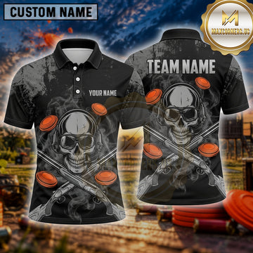 Maxcorners Skull Crossbones Artwork Multiple Options Personalized Name, Team Name 3D Shirt