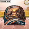 Maxcorners Hunting Skull Archer Sunset Lake Bow Hunting Design Multiple Options Personalized Name 3D Cap