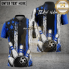 Maxcorners Bowling Grunge Stars and Stripes Strike Multiple Options Personalized Name, Team Name 3D Shirt