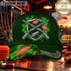 Maxcorners Crossed Shotguns Shield Trap Shooting Personalized Name 3D Cap