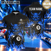 Maxcorners Demonic Oni Mask Flame Pool Multiple Options Personalized Name, Team Name 3D Shirt