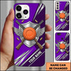 Maxcorners Winged Clay Target Crossed Shotguns Personalized Name Trap Shooting Phone Case