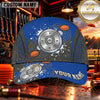 Maxcorners 12 Gauge Shell Metallic Badge Trap Shooting Personalized Name 3D Cap