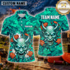 Maxcorners Demon Fierce Monster Face Multiple Options Personalized Name, Team Name 3D Shirt