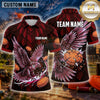 Maxcorners Eagle Flying Target Hunter Multiple Options Personalized Name, Team Name 3D Shirt