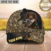 Maxcorners Black Honeycomb Camo Duck Emblem Dog Hunting Multicolor Options Personalized Name 3D Cap