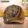 Maxcorners Cross Lace Leather Marsh Camo Dog Hunting Multicolor Options Personalized Name 3D Cap