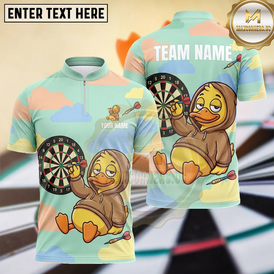 Maxcorners Cute Duckling Dreamy Sky Dartboard Multiple Options Personalized Name, Team Name 3D Shirt