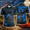 Maxcorners Skeleton Grim Reaper Multiple Options Personalized Name, Team Name 3D Shirt