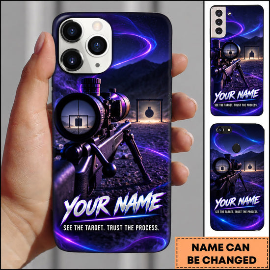 Maxcorners Long Range Shooting See The Target Trust The Process Personalized Name 3D Phone Case
