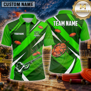 Maxcorners Clay Shooting Athletic Stripe Pattern Multiple Options Personalized Name, Team Name 3D Shirt