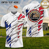 Maxcorners Trap Shooting Ripped American Flag Shotgun Shell Emblem Multiple Options Personalized Name, Team Name 3D Shirt