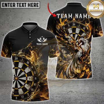 Maxcorners Darts Eagle Dartboard Flame Strike Multiple Options Personalized Name, Team Name 3D Shirt